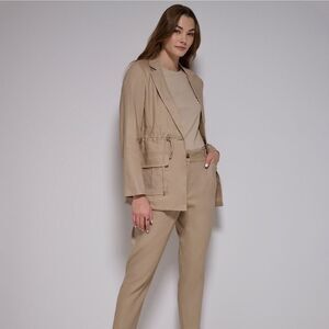 Talbots tan blazer jacket size 2